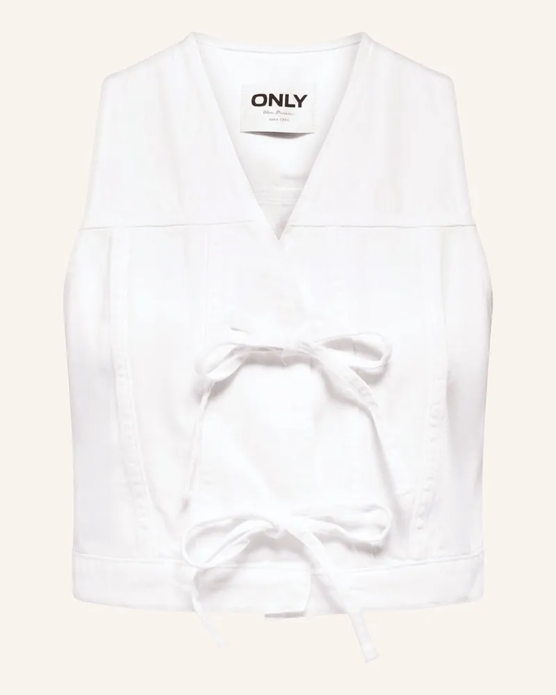only Cropped-Jeansweste White