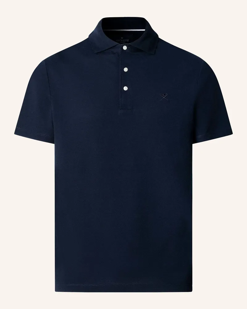 Hackett Poloshirt Oxford Pique Polo Ss blau Dunkelblau