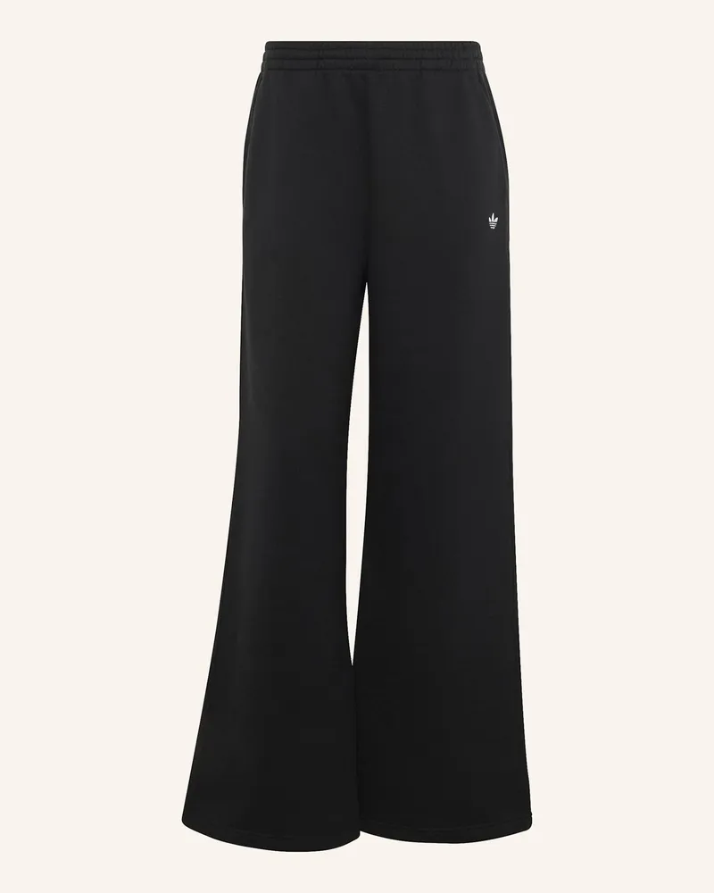 adidas Essentials Fleece-Hose, Weites Bein schwarz Schwarz