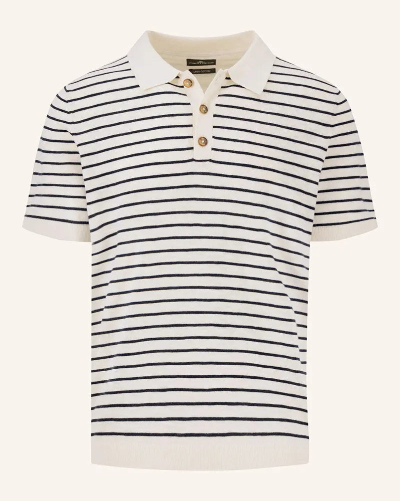 Fynch-Hatton Strick-Poloshirt Weiss
