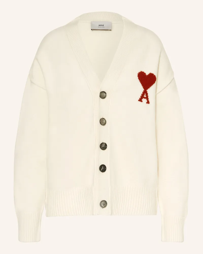 AMI Paris Strickjacke Ecru