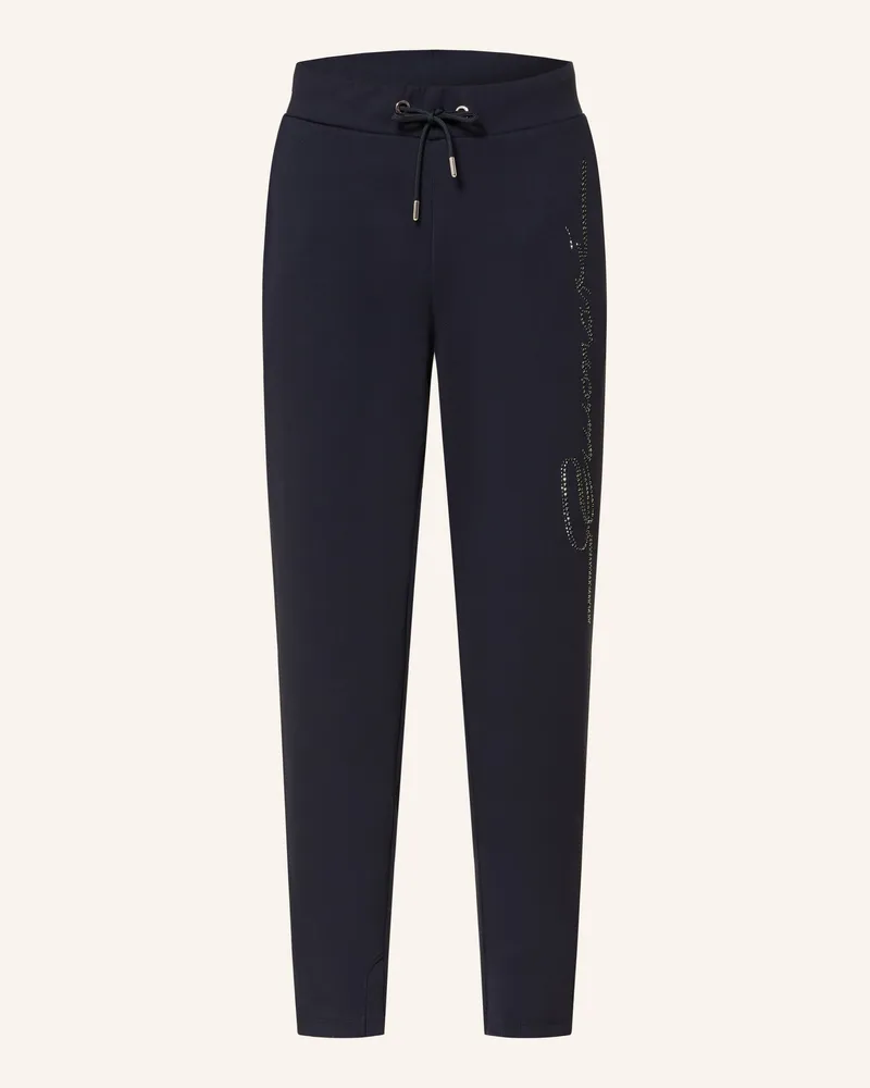 monari Sweatpants mit Schmucksteinen Dunkelblau
