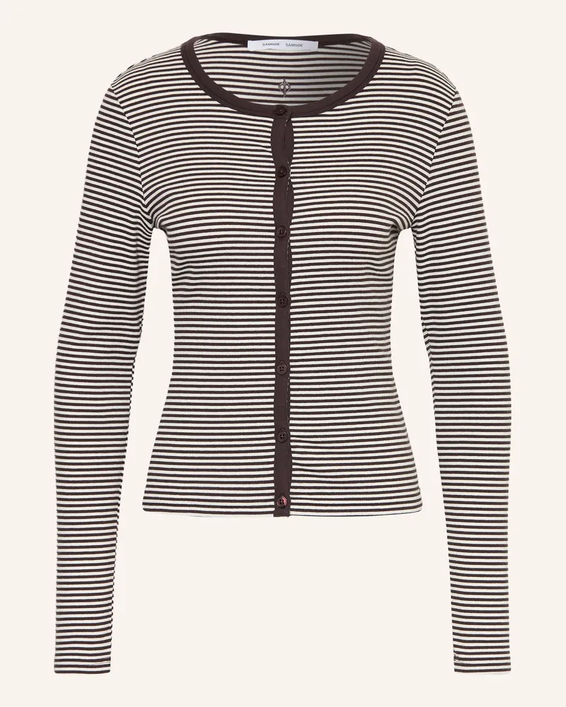 Samsøe & Samsøe Jerseyjacke Saalexo braun Weiss