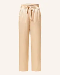 (THE MERCER) N.Y. Marlenehose aus Seide Beige