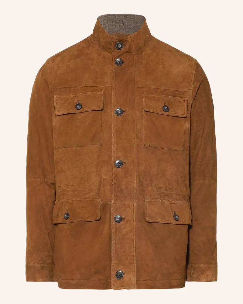 Hackett Fieldjacket Aus Leder braun Braun