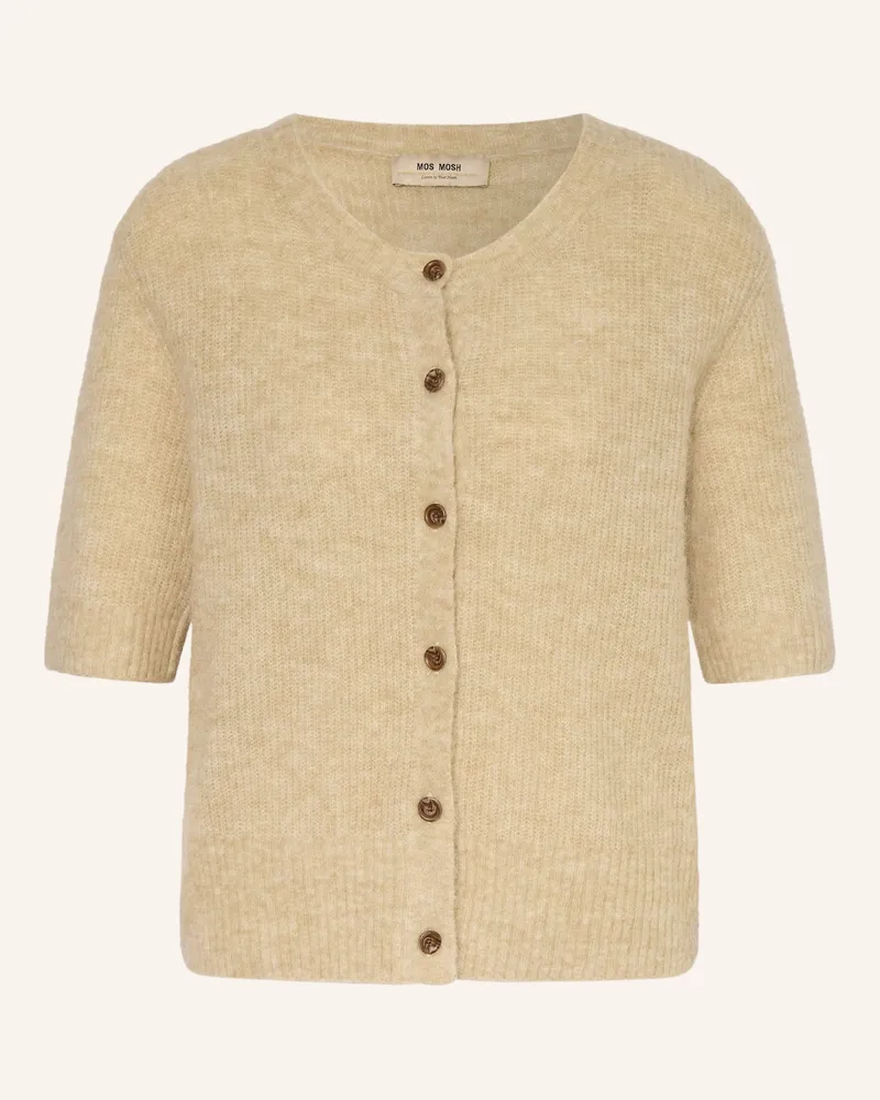 Mos Mosh Strickjacke Mmthora Mit Alpaka gruen Hellbraun