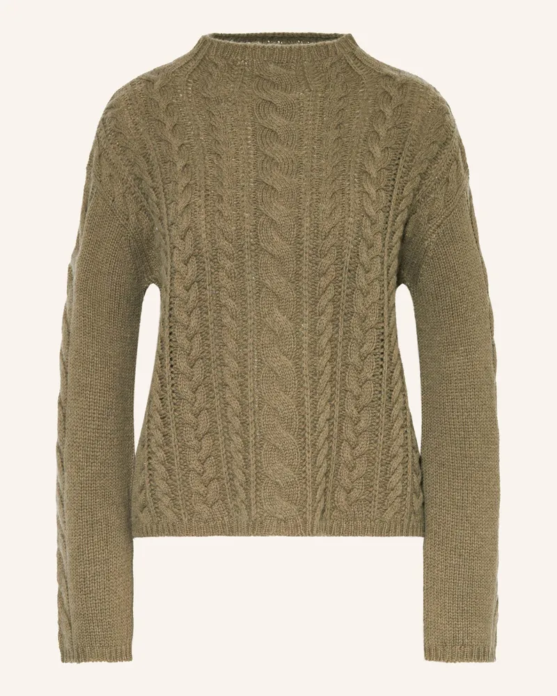 Mrs & HUGS Pullover mit Cashmere Khaki