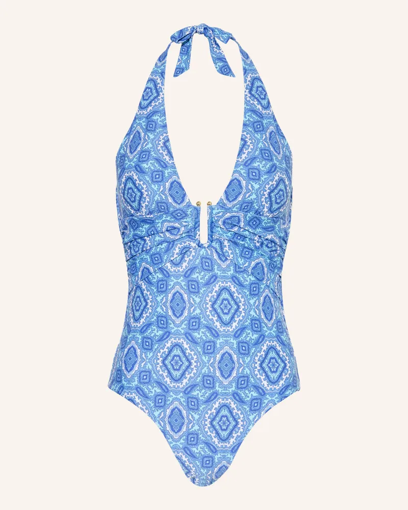 Heidi Klein Neckholder-Badeanzug Mykonos blau Blau
