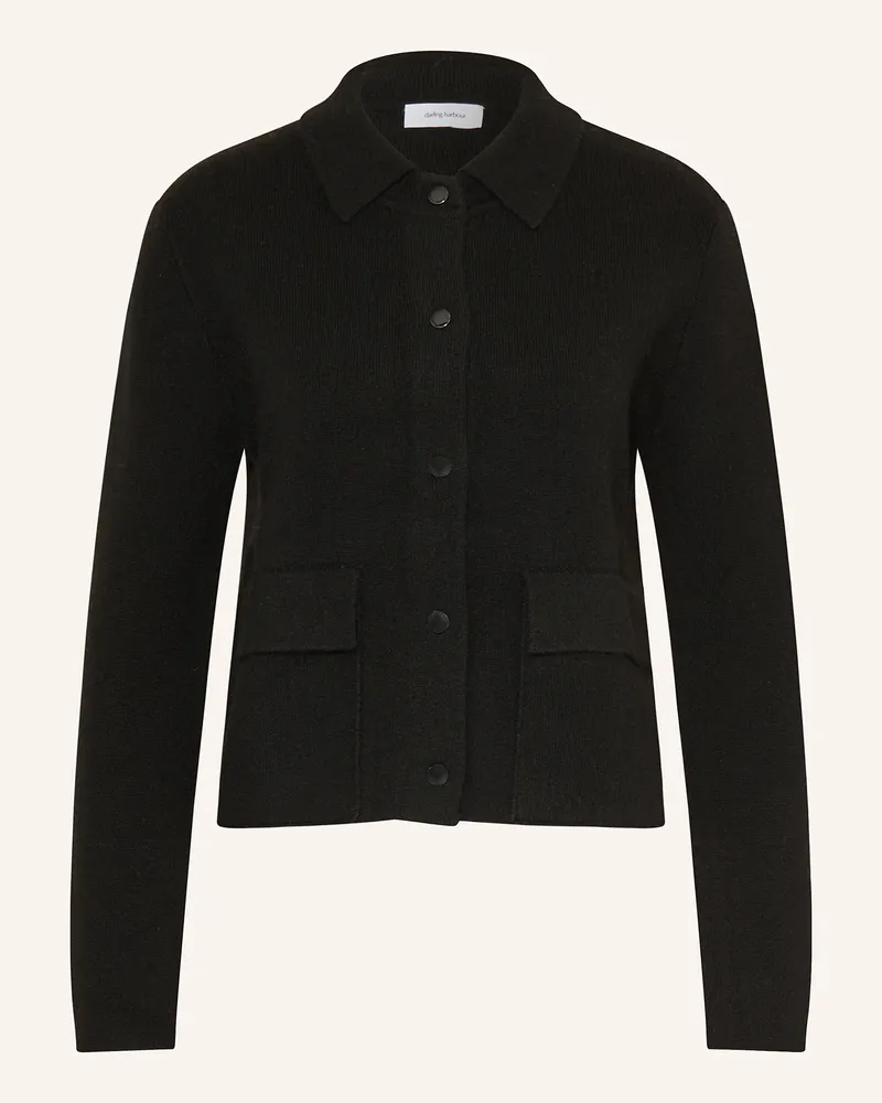 Darling Harbour Strickjacke mit Cashmere Schwarz