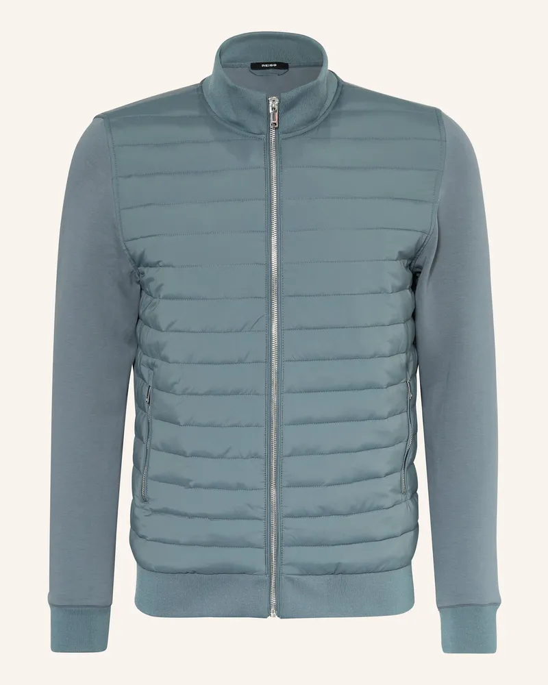 Reiss Strickjacke FREDDIE im Materialmix Blaugrau