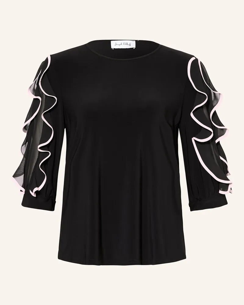 Joseph Ribkoff Blusenshirt mit Volants und 3/4-Arm Schwarz