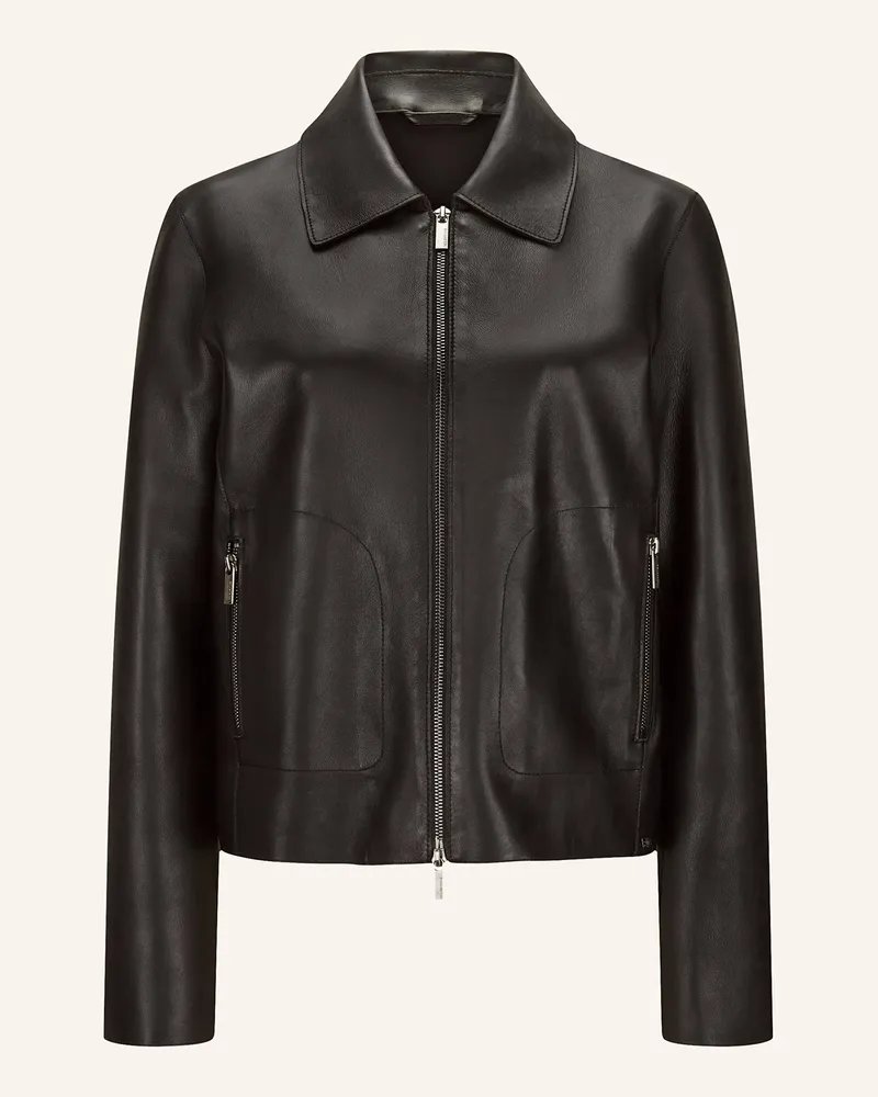 Milestone Lederjacke MSNYLAH Schwarz