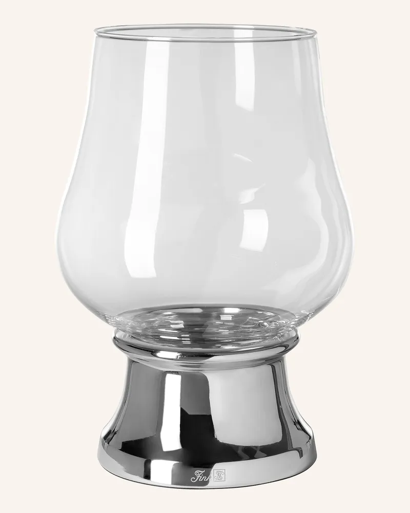 Fink Windlicht mit Glas PALINA Silber