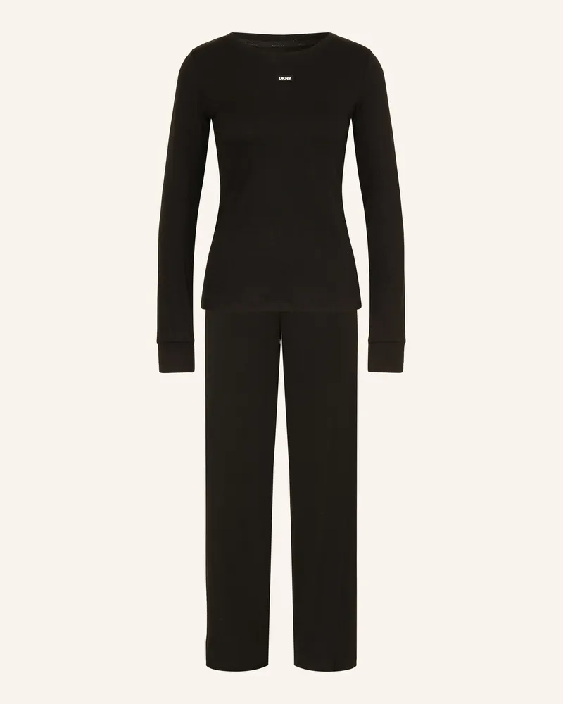 DKNY Schlafanzug schwarz Schwarz