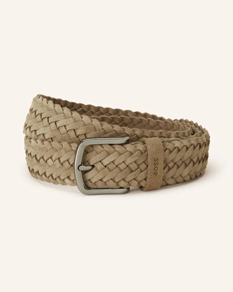 HUGO BOSS Ledergürtel SASH Beige