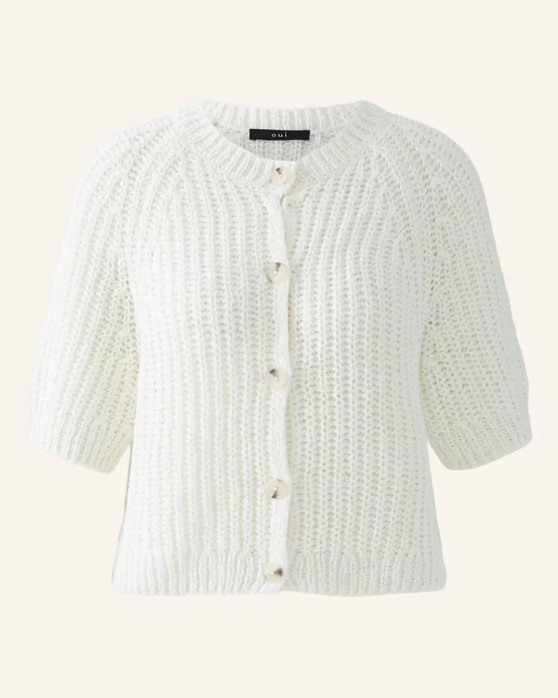 Oui  Strickjacke Weiss