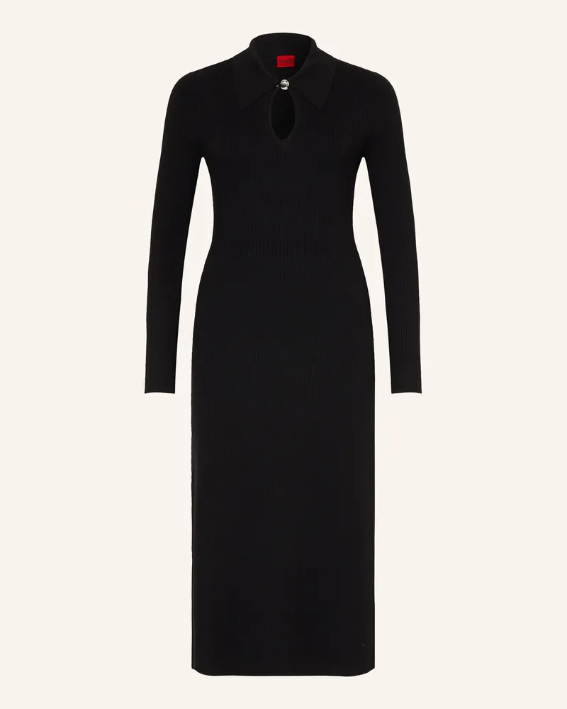 HUGO BOSS Strickkleid Sdropy schwarz Schwarz