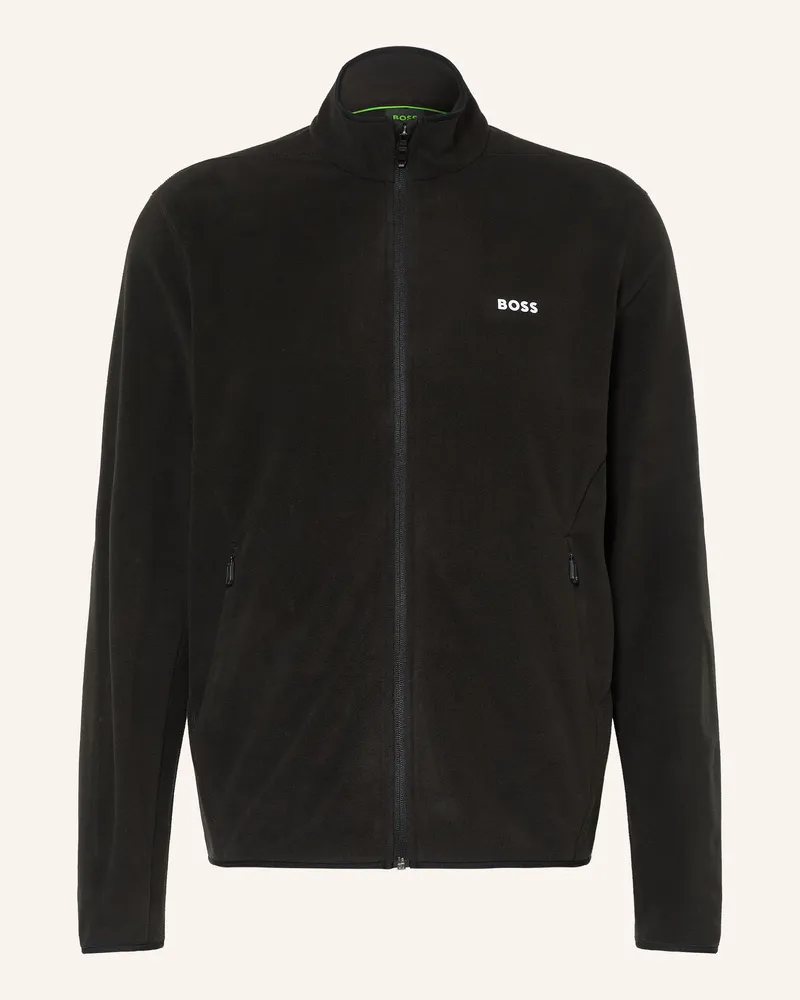 HUGO BOSS Fleecejacke Active schwarz Schwarz