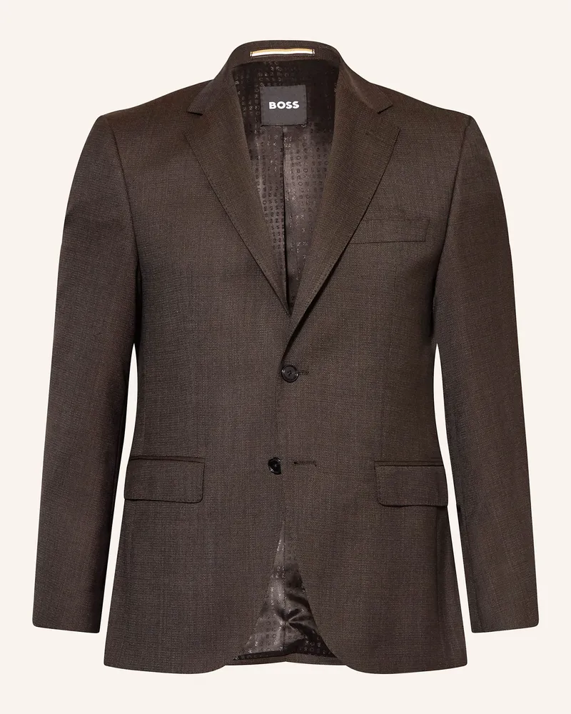 HUGO BOSS Anzugsakko JECKSON Regular Fit Dunkelbraun