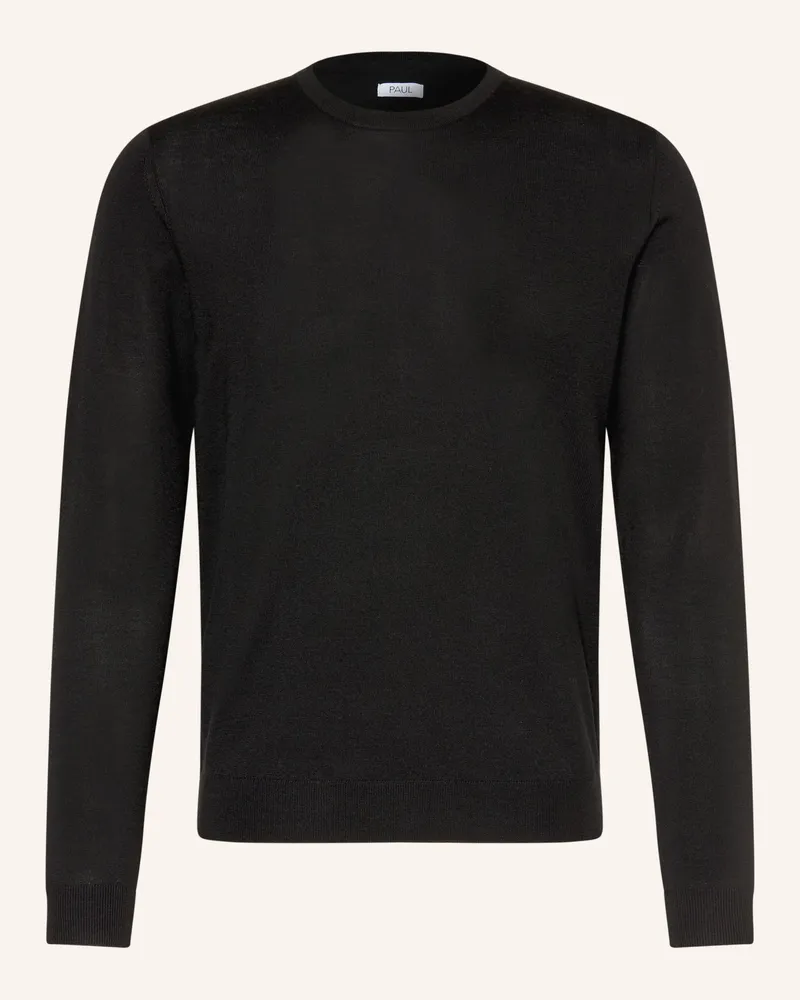 paul Pullover Aus Merinowolle schwarz Schwarz