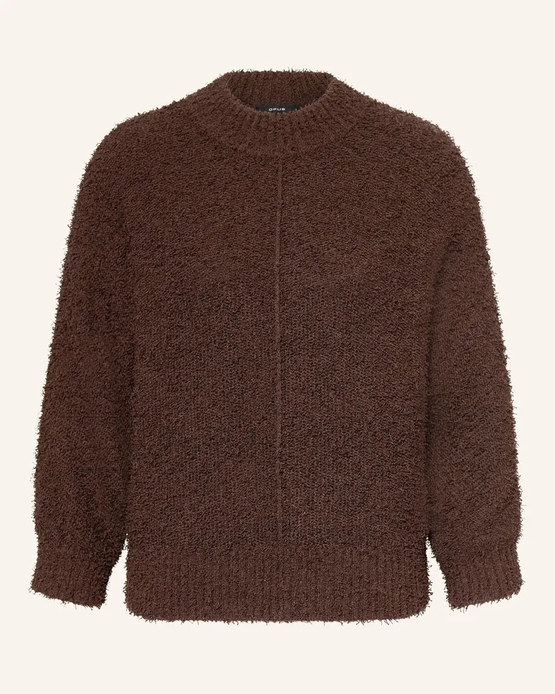 OPUS Pullover Punew Mit 3/4-Arm braun Dunkelbraun
