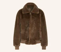 Kunstfell-Jacke braun