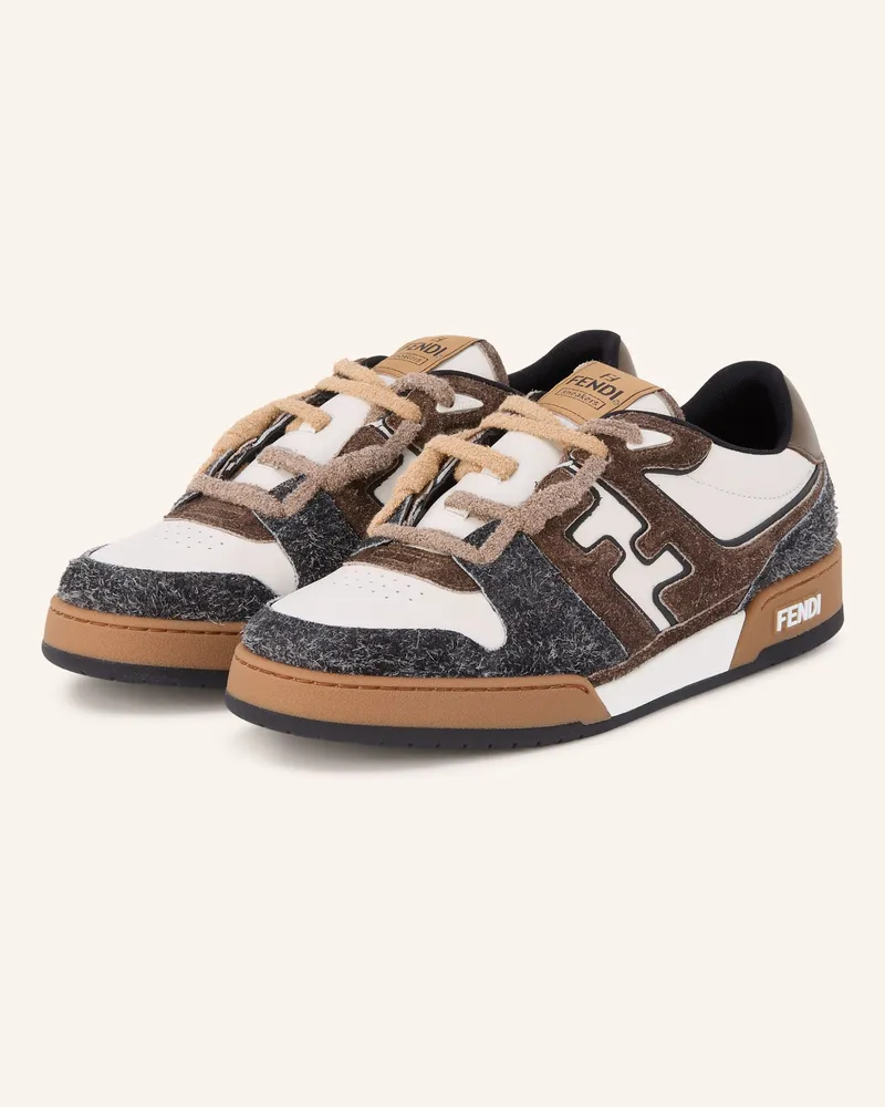 Fendi Sneaker Match grau Dunkelbraun
