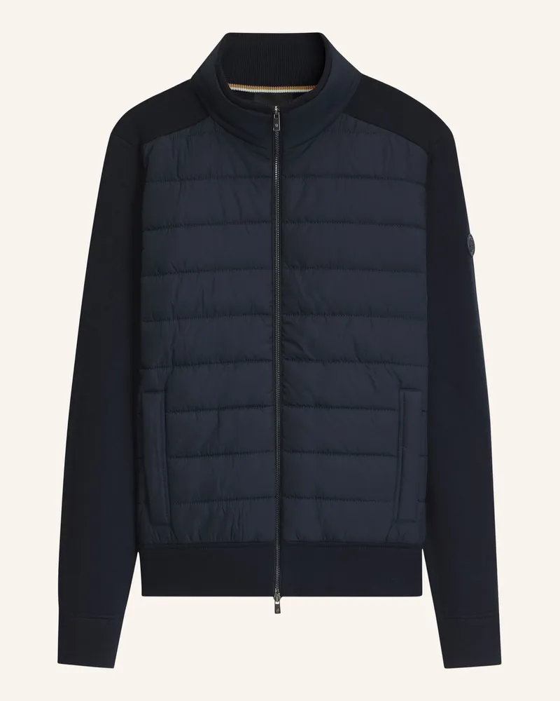 HUGO BOSS Strickjacke H-Facente_In Regular Fit blau Dunkelblau