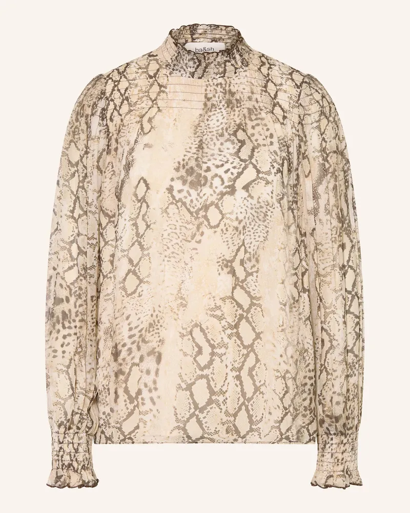 ba&sh Blusenshirt Shamy Mit Rüschen Und Plissees beige Ecru