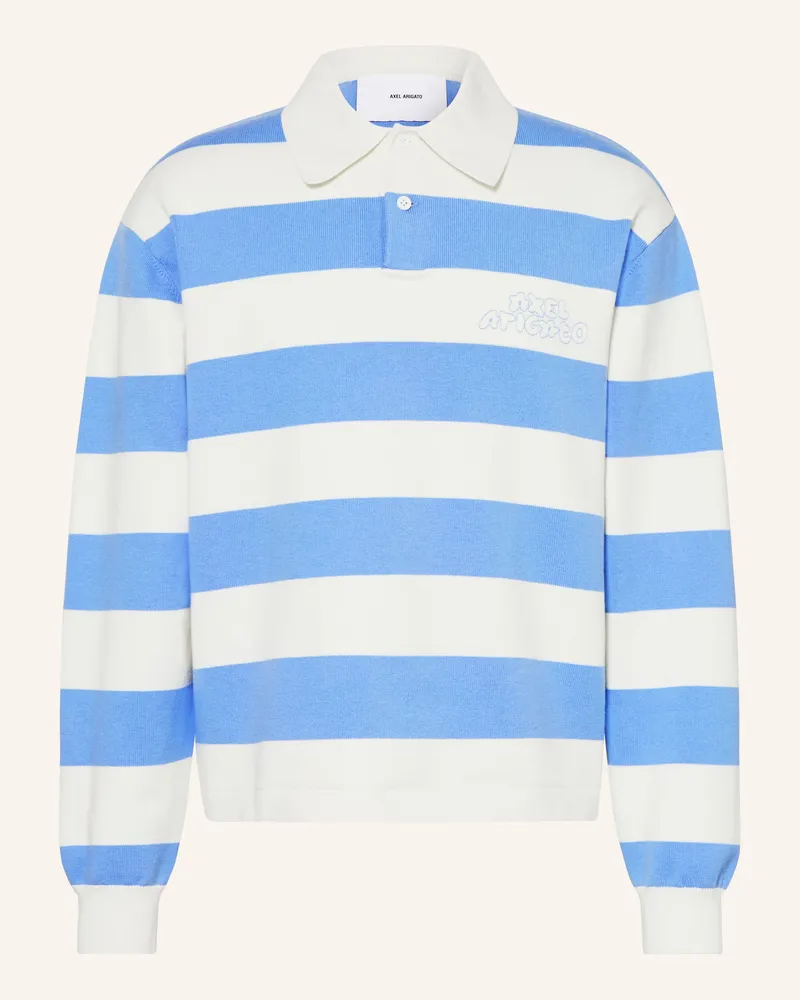 Axel Arigato Strick-Rugbyshirt Rey Mit Merinowolle blau Hellblau