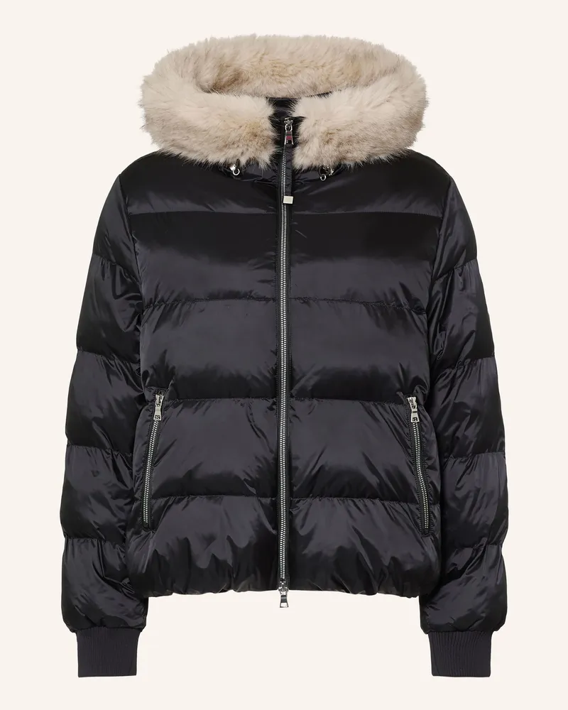 No. 1 Como Steppjacke Mit Kunstfell schwarz Schwarz