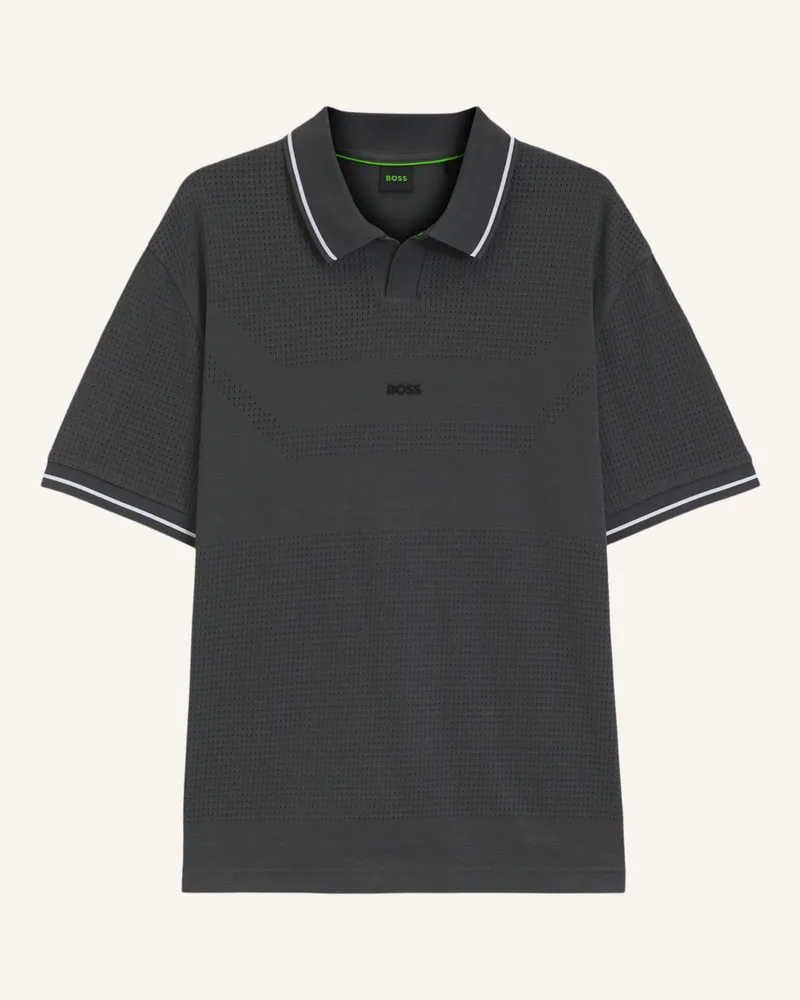 HUGO BOSS Poloshirt POLO RETRO TL Relaxed Fit Dunkelgrau