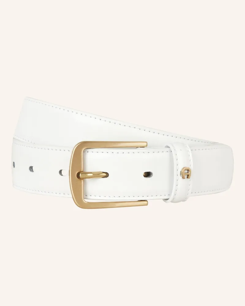 Aigner Ledergürtel BUSINESS Weiss