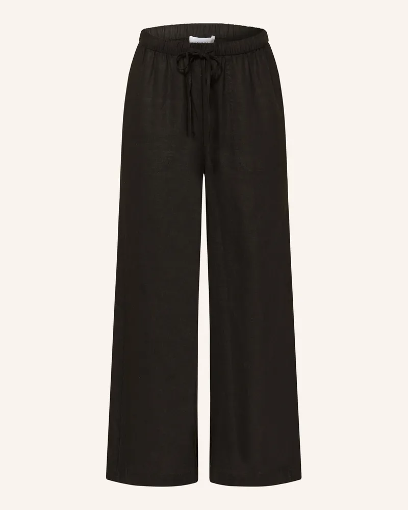 COMMA Culotte Mit Leinen schwarz Schwarz