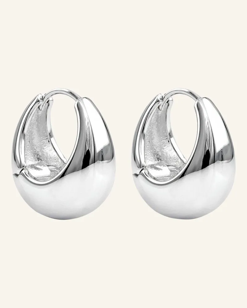 POMPIDOU Creolen Soft Bold Hoops By Glambou silber Silber
