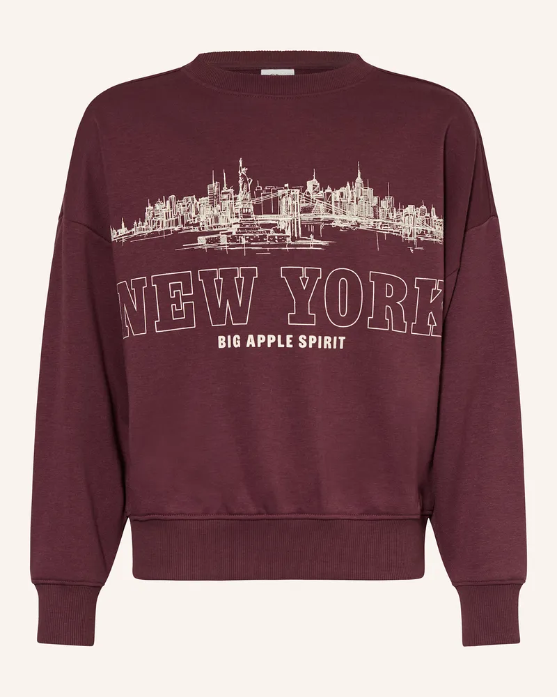 S.Oliver Sweatshirt rot Dunkellila