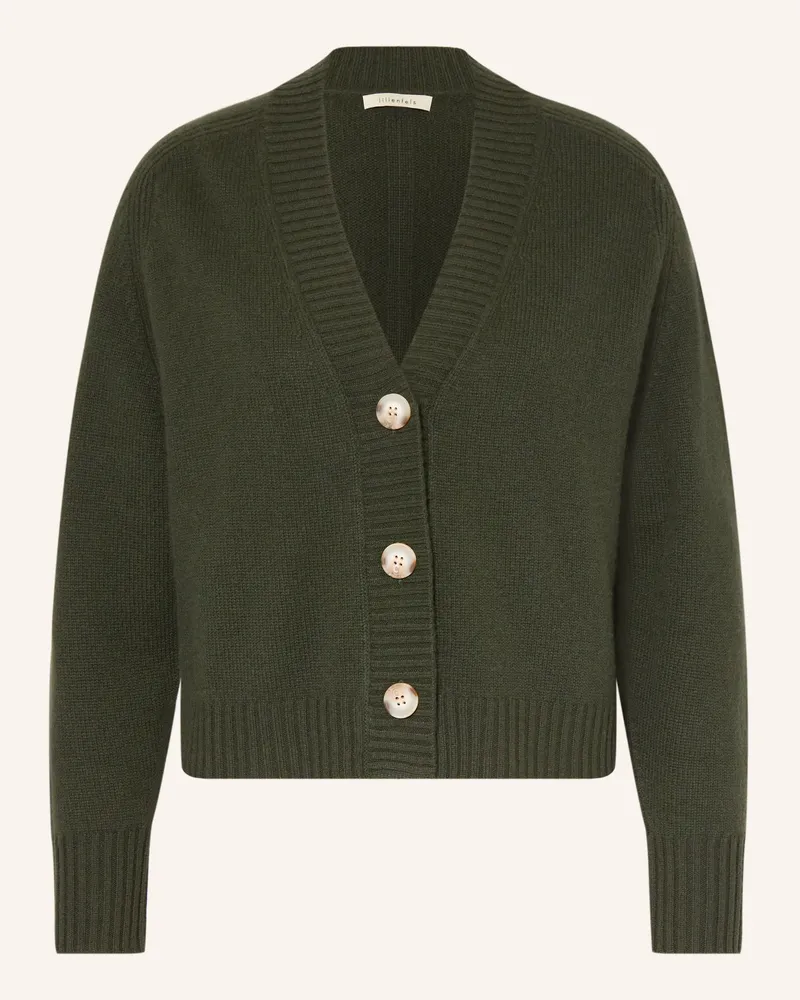 lilienfels Strickjacke Aus Cashmere gruen Dunkelgrün