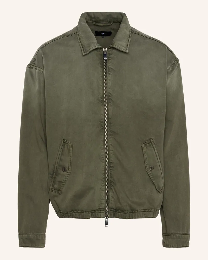 7 for all mankind Denim Aviator Jacket gruen Grün