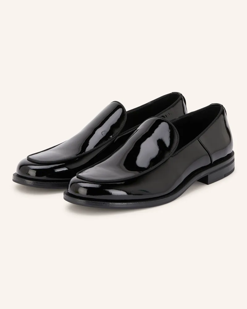 HUGO BOSS Lack-Loafer Varian schwarz Schwarz