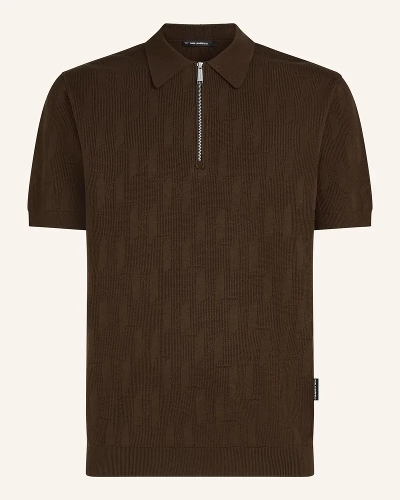 Karl Lagerfeld Poloshirt braun Dunkelbraun