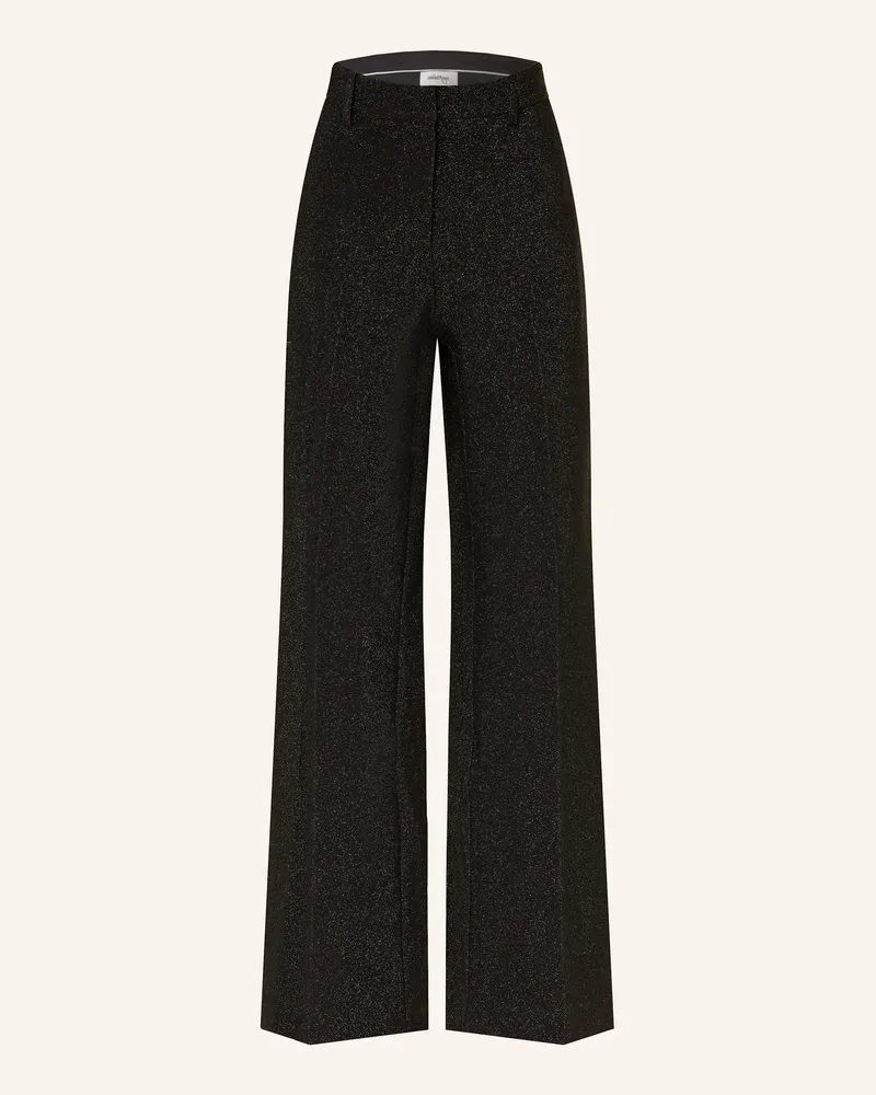 ottod’Ame Marlenehose mit Glitzergarn Schwarz