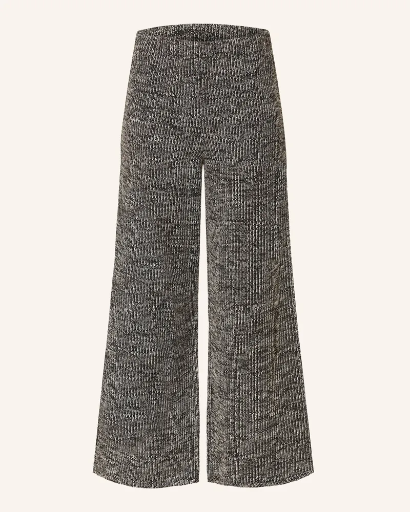 Cartoon Marlenehose aus Bouclé Schwarz