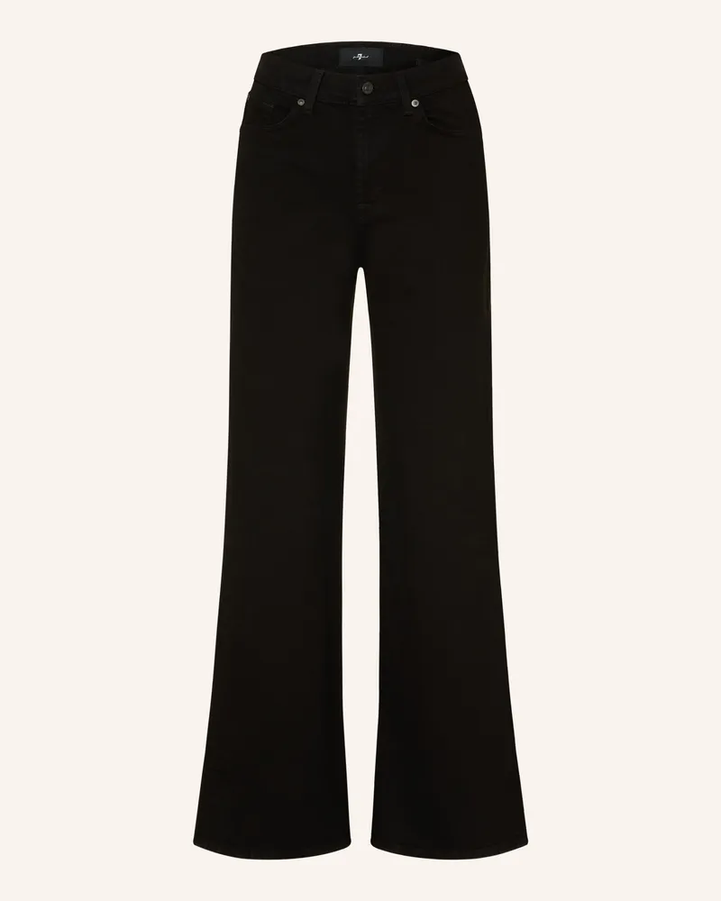 7 for all mankind Wide Leg Jeans Lotta Tailorless Mit Schmucksteinen schwarz 45m