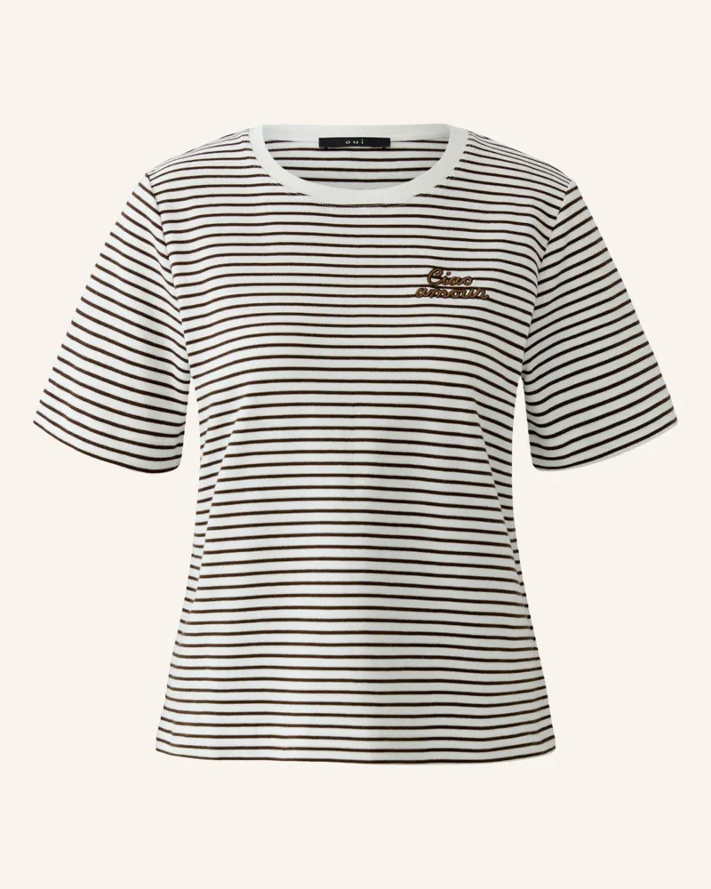 Oui  T-Shirt braun Braun