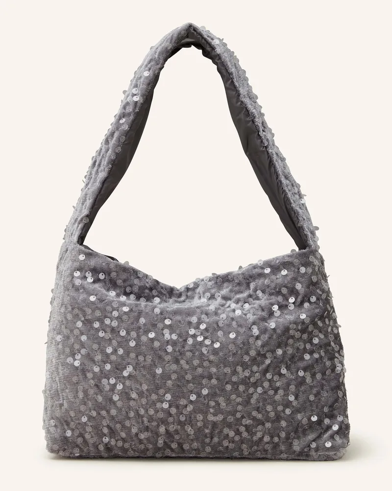 Luisa Cerano Handtasche mit Pailletten Grau