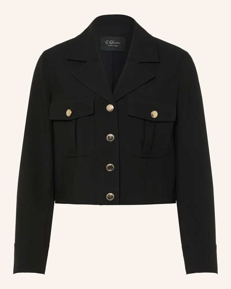S.Oliver Kastenjacke schwarz Schwarz