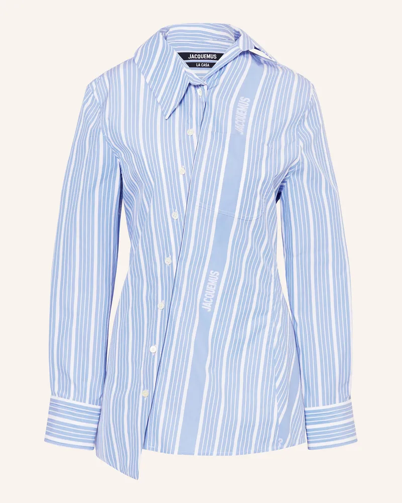 Jacquemus Hemdbluse La Chemise Pablo blau Weiss