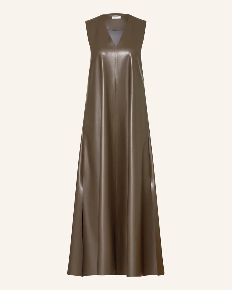 Mrs & HUGS Kleid in Lederoptik Braun