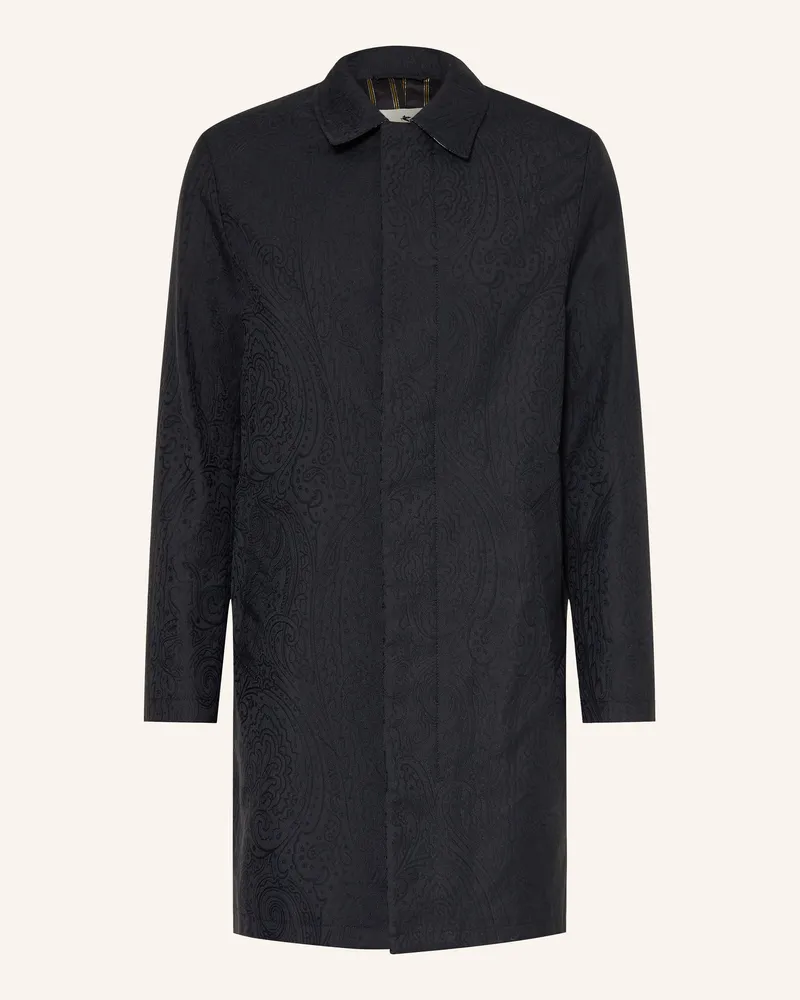 Etro Jacquard-Mantel blau Dunkelblau
