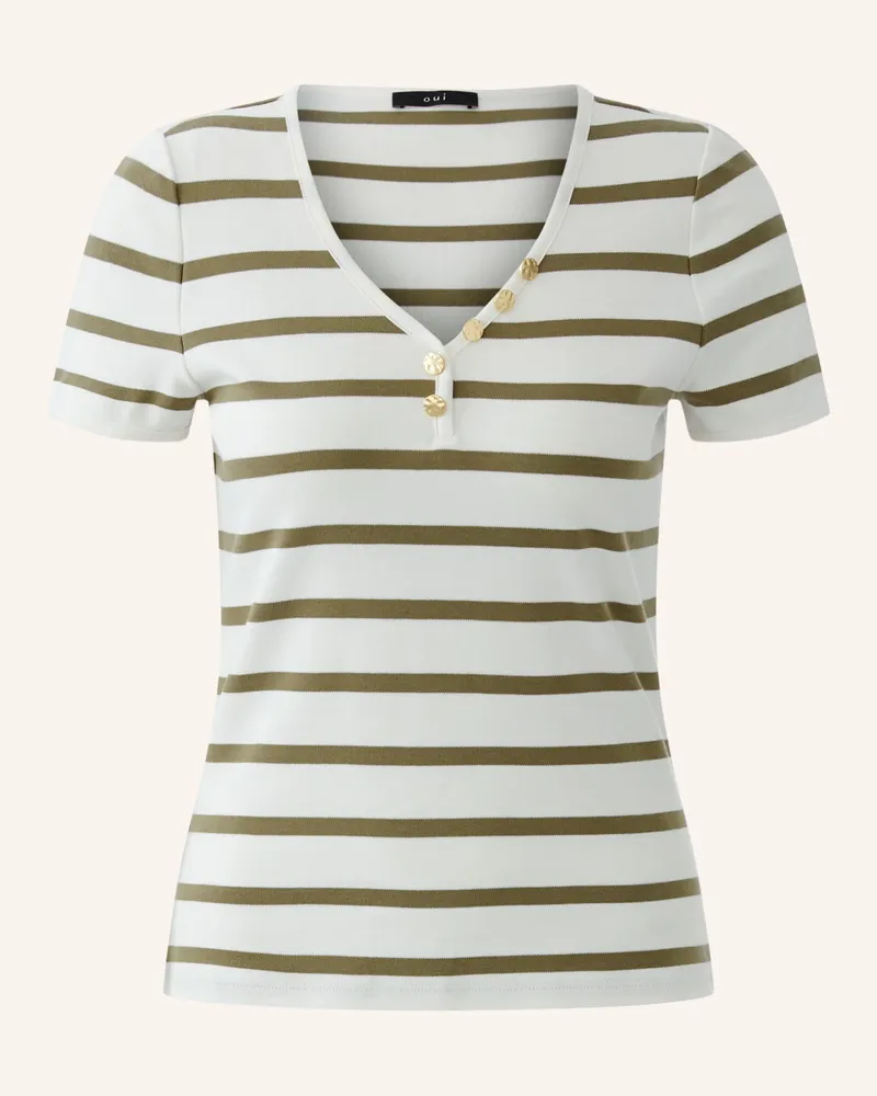 Oui  T-Shirt weiss Weiss